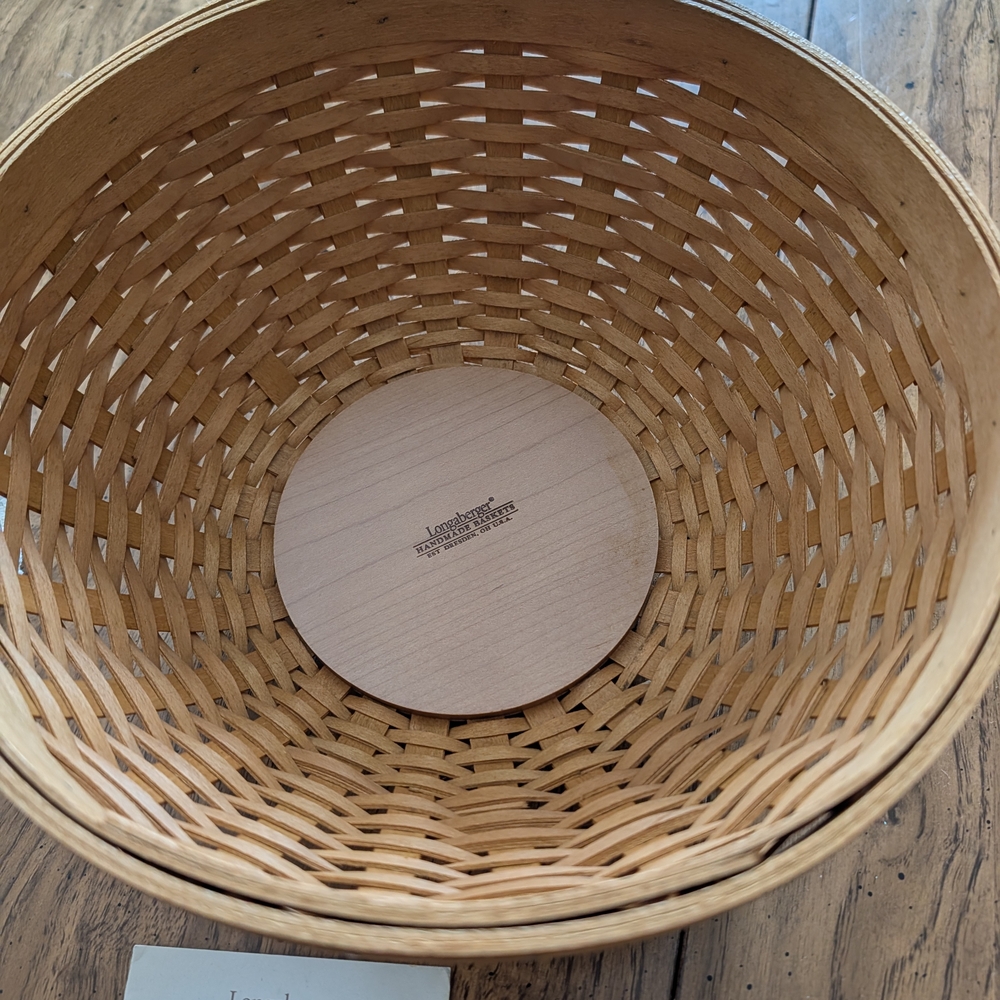 Longaberger 11" Bowl Basket Set - Picture 3 of 9